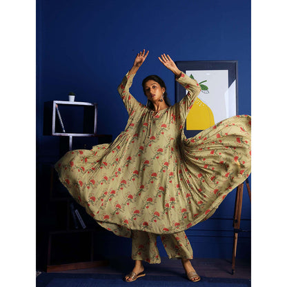 Gulabo Jaipur Nirali Green (Set of 3)