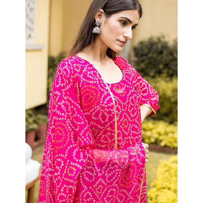 Gulabo Jaipur Pink Naaz Straight Kurta With Inner, Pant And Dupatta (Set Of 4)
