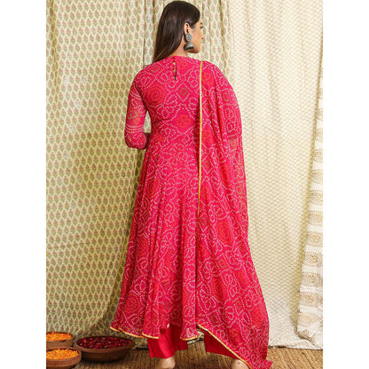 Gulabo Jaipur Pink Georgette Kurta With Pant & Dupatta (Set of 3)