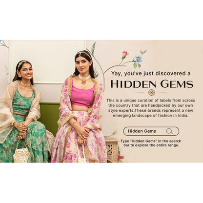 Gulaal Padmini Tissue Chanderi Sequin Saree with Unstitched Blouse