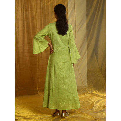 Gulaal Kirti Tissue Chanderi Knot Dress