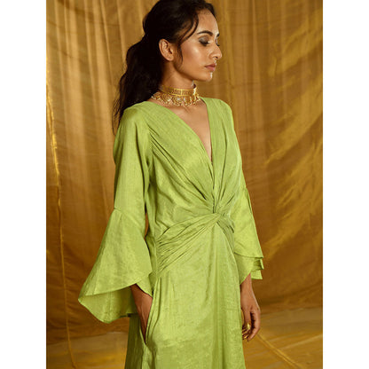 Gulaal Kirti Tissue Chanderi Knot Dress