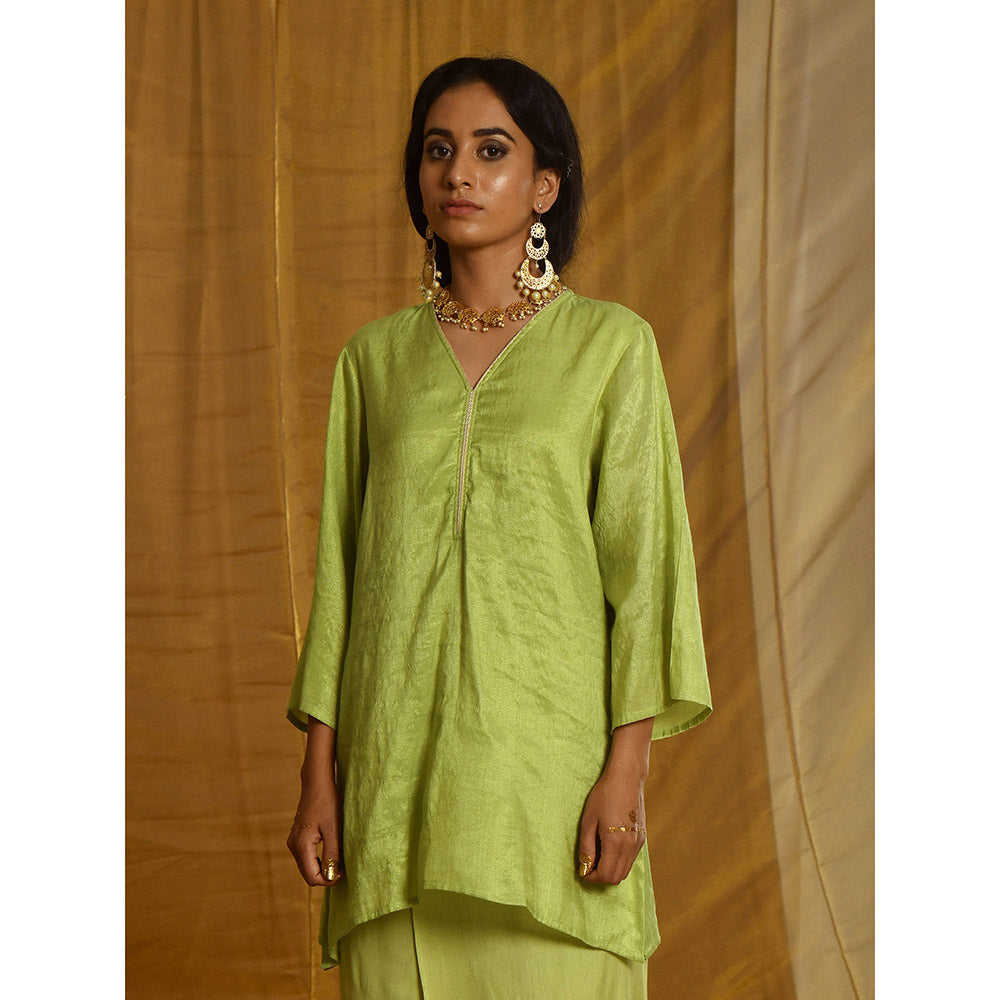 Gulaal Lakshmi Tissue Chanderi Kurta