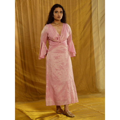 Gulaal Kirti Tissue Chanderi Knot Dress