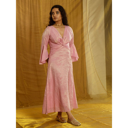 Gulaal Kirti Tissue Chanderi Knot Dress