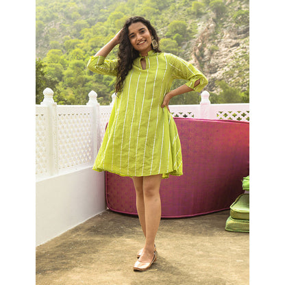 Gulaal Anya Green Swing Dress