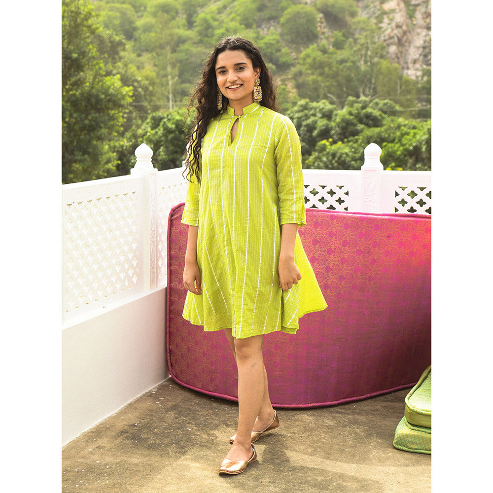 Gulaal Anya Green Swing Dress