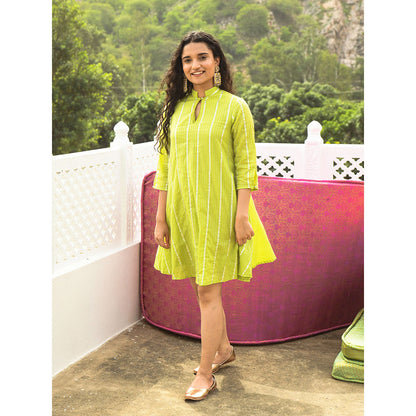 Gulaal Anya Green Swing Dress