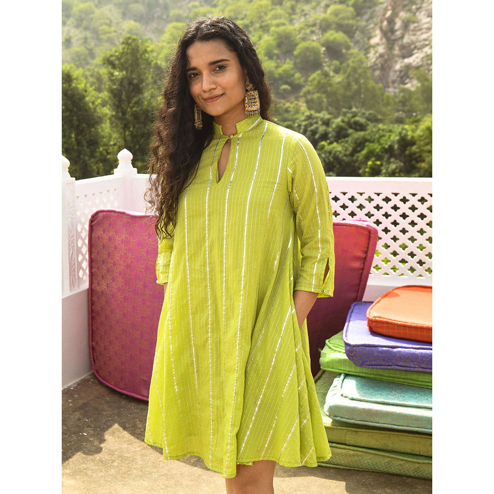 Gulaal Anya Green Swing Dress