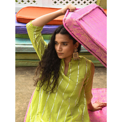 Gulaal Anya Green Swing Dress