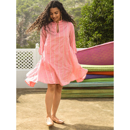 Gulaal Aruj Pink Swing Dress