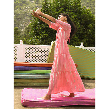 Gulaal Neri Pink Tier Maxi Dress