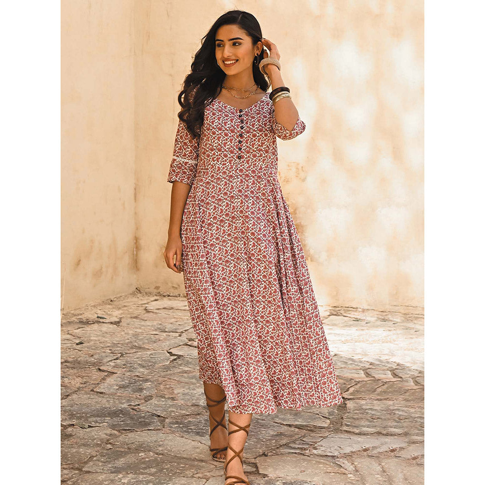 Gulaal Peony Fit and Flare Maxi Dress