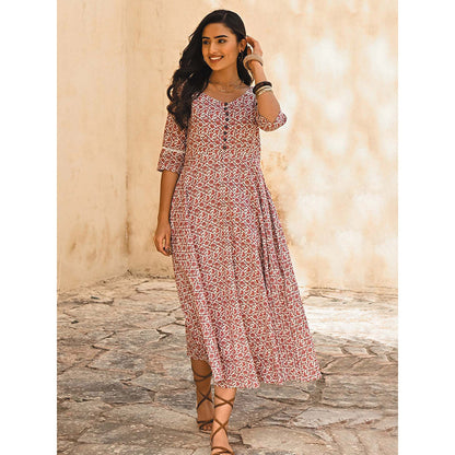 Gulaal Peony Fit and Flare Maxi Dress