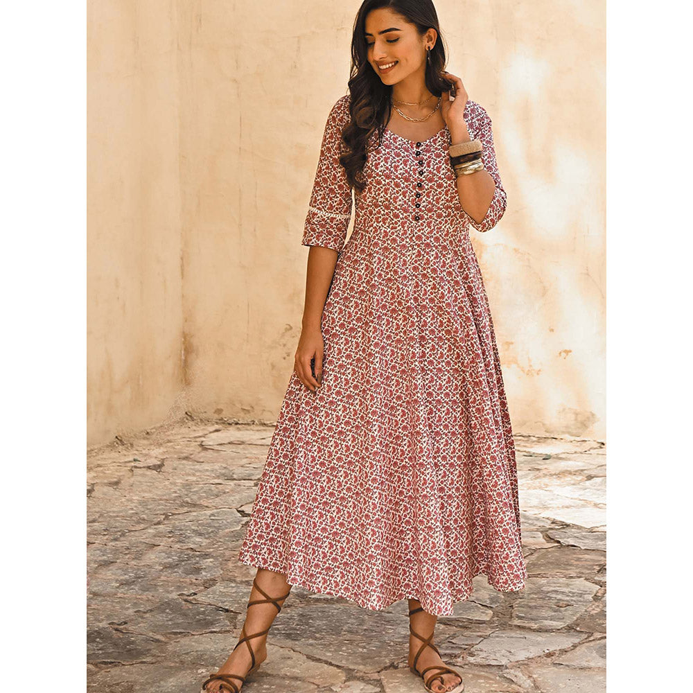 Gulaal Peony Fit and Flare Maxi Dress