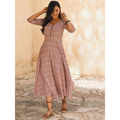 Gulaal Peony Fit and Flare Maxi Dress