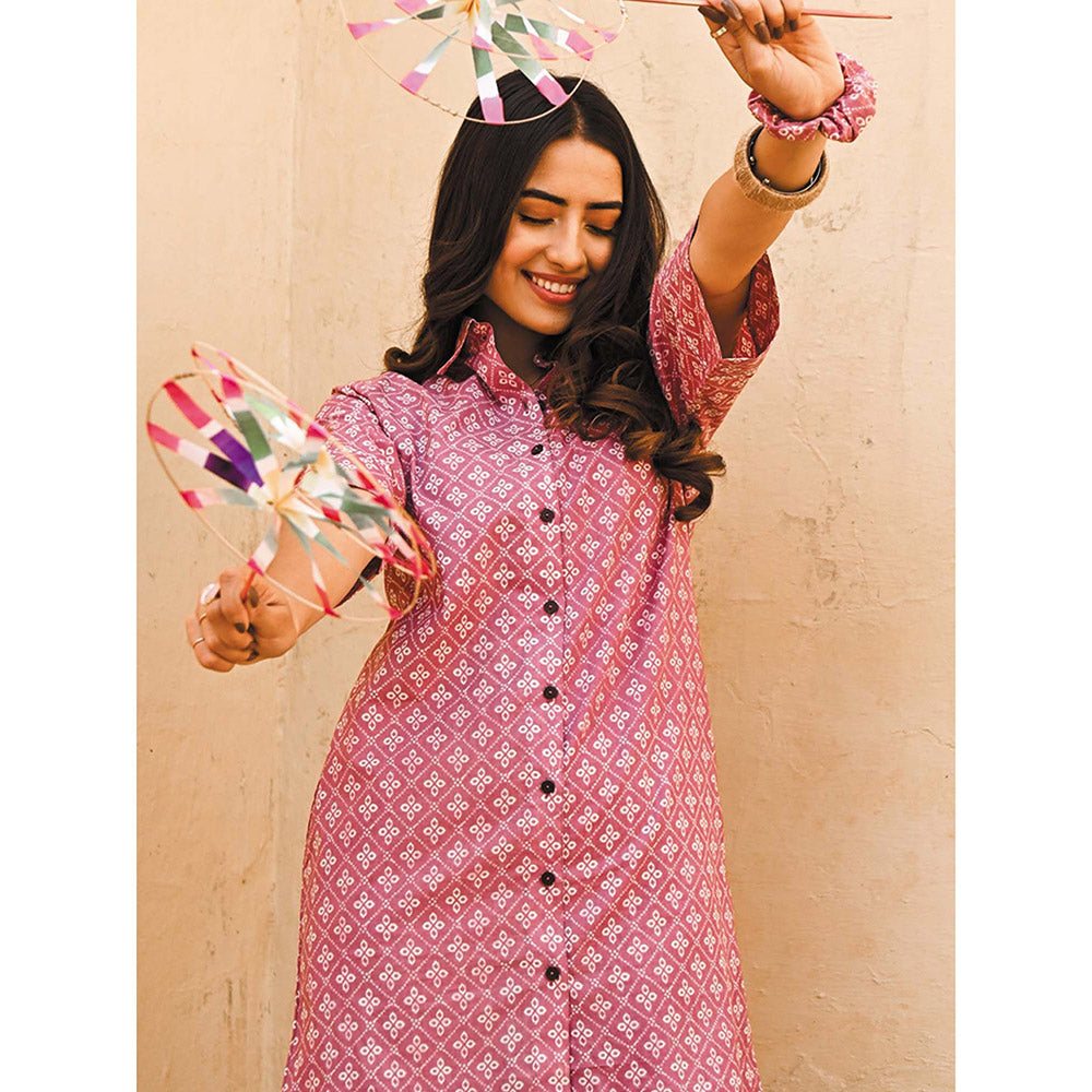 Gulaal Rose Shirt Dress