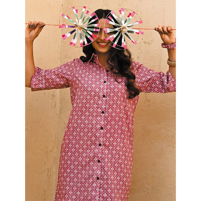 Gulaal Rose Shirt Dress