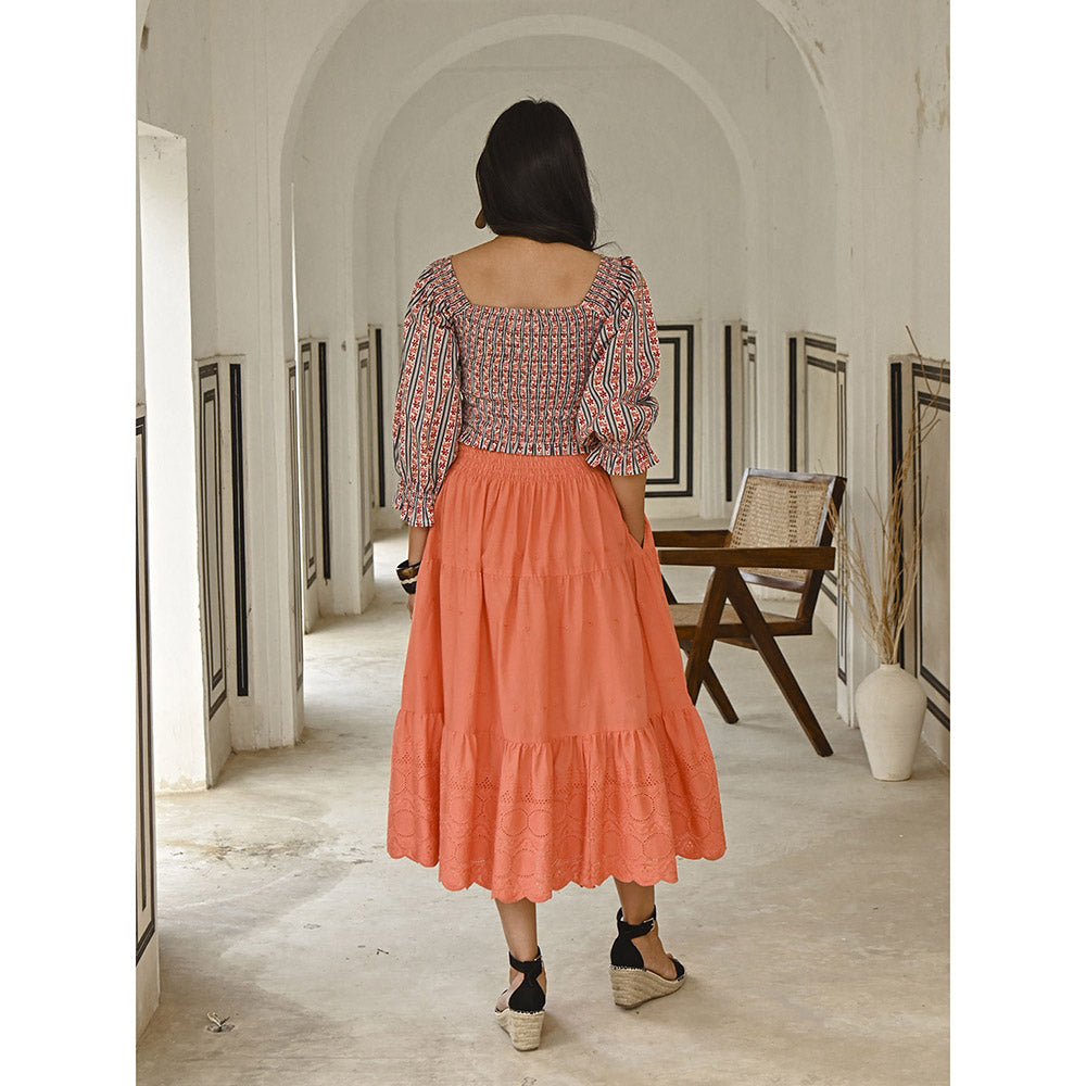 Gulaal Vine Crop Top -Skirt (Set of 2)
