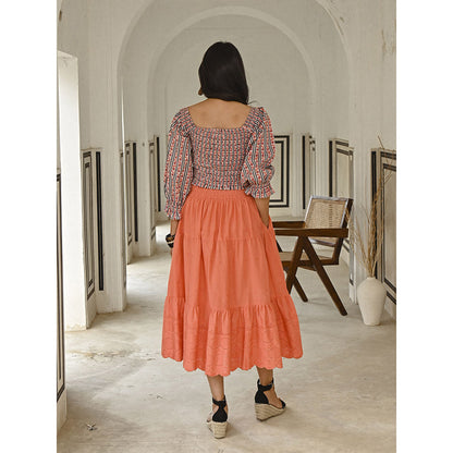 Gulaal Vine Crop Top -Skirt (Set of 2)