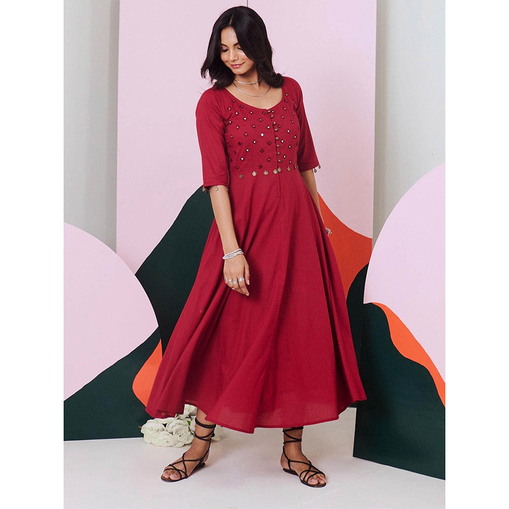 Gulaal Naina Mirror Work Maxi Dress