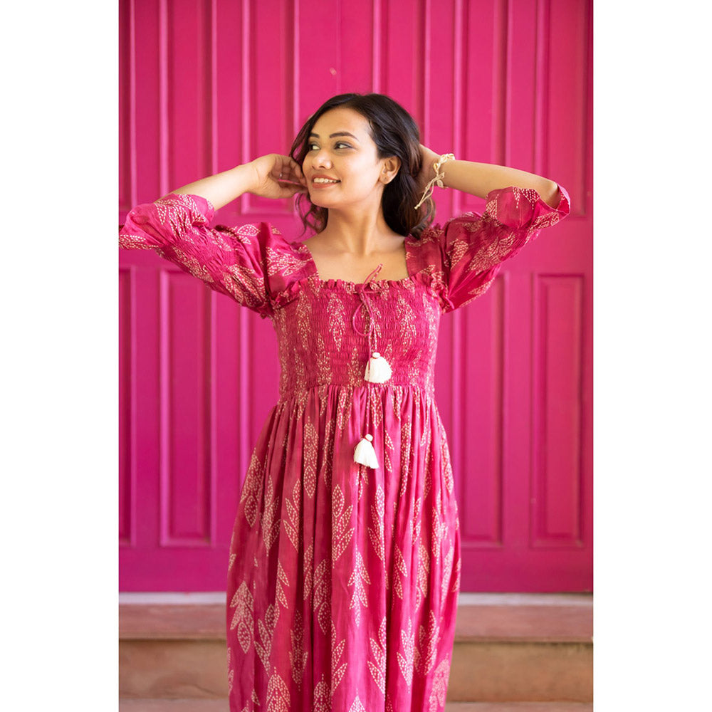 Gulaal Pink Smocking Dress