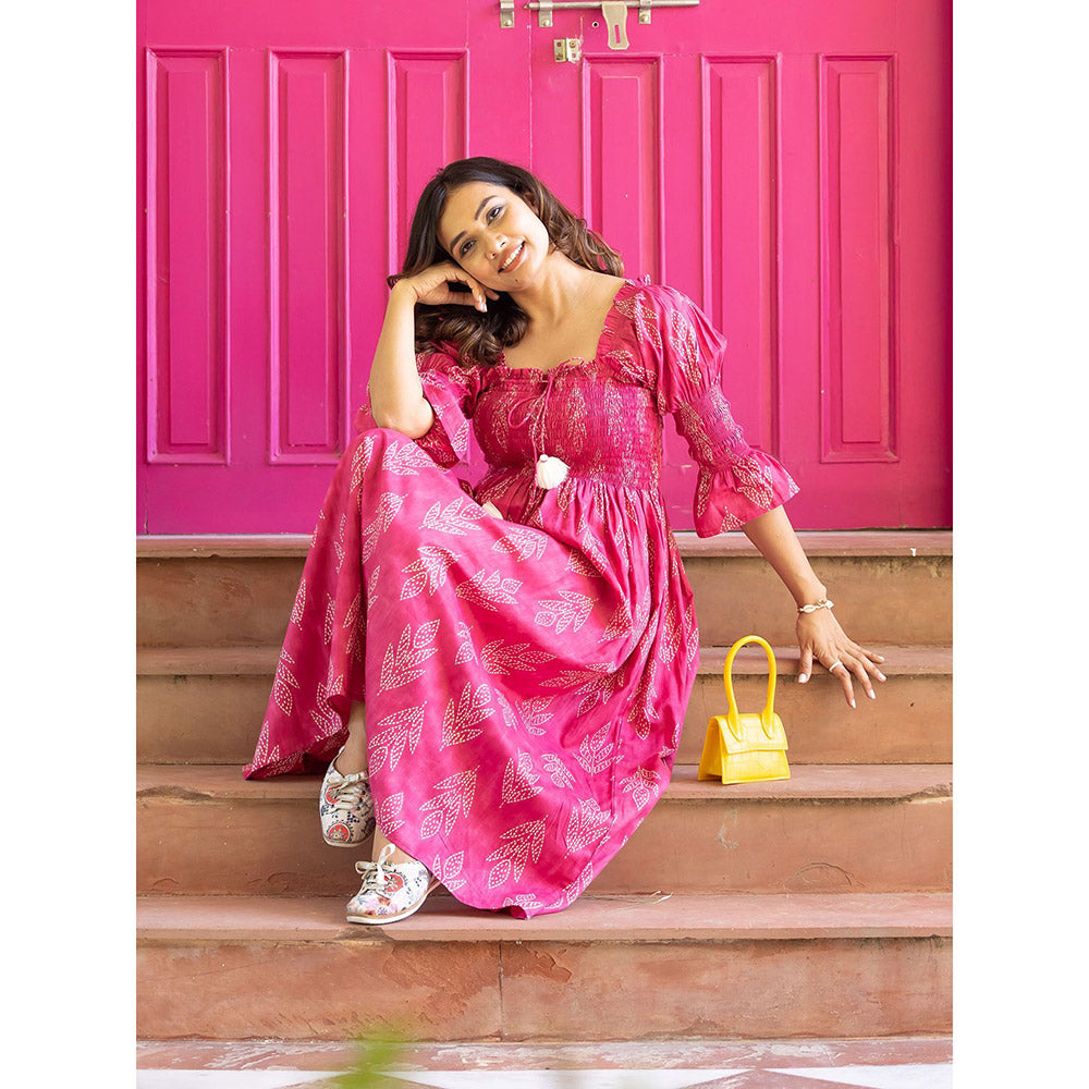 Gulaal Pink Smocking Dress