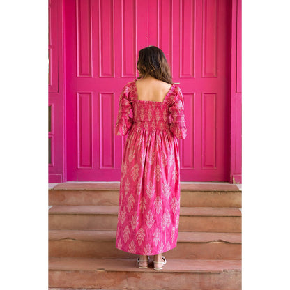 Gulaal Pink Smocking Dress