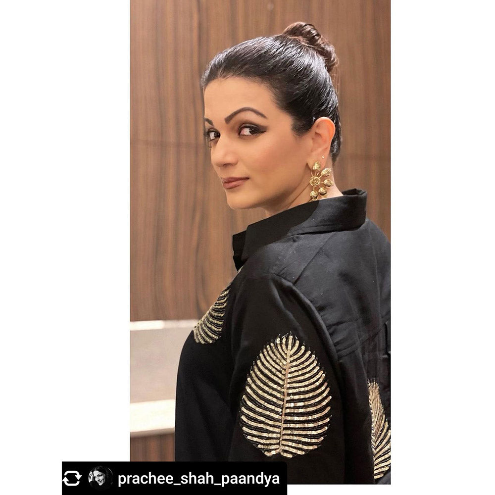 Gulaal Diyu Sequin Embroidered Black Co-Ord (Set of 2)