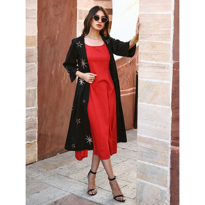 Gulaal Diyaa High Slit Slip Dress