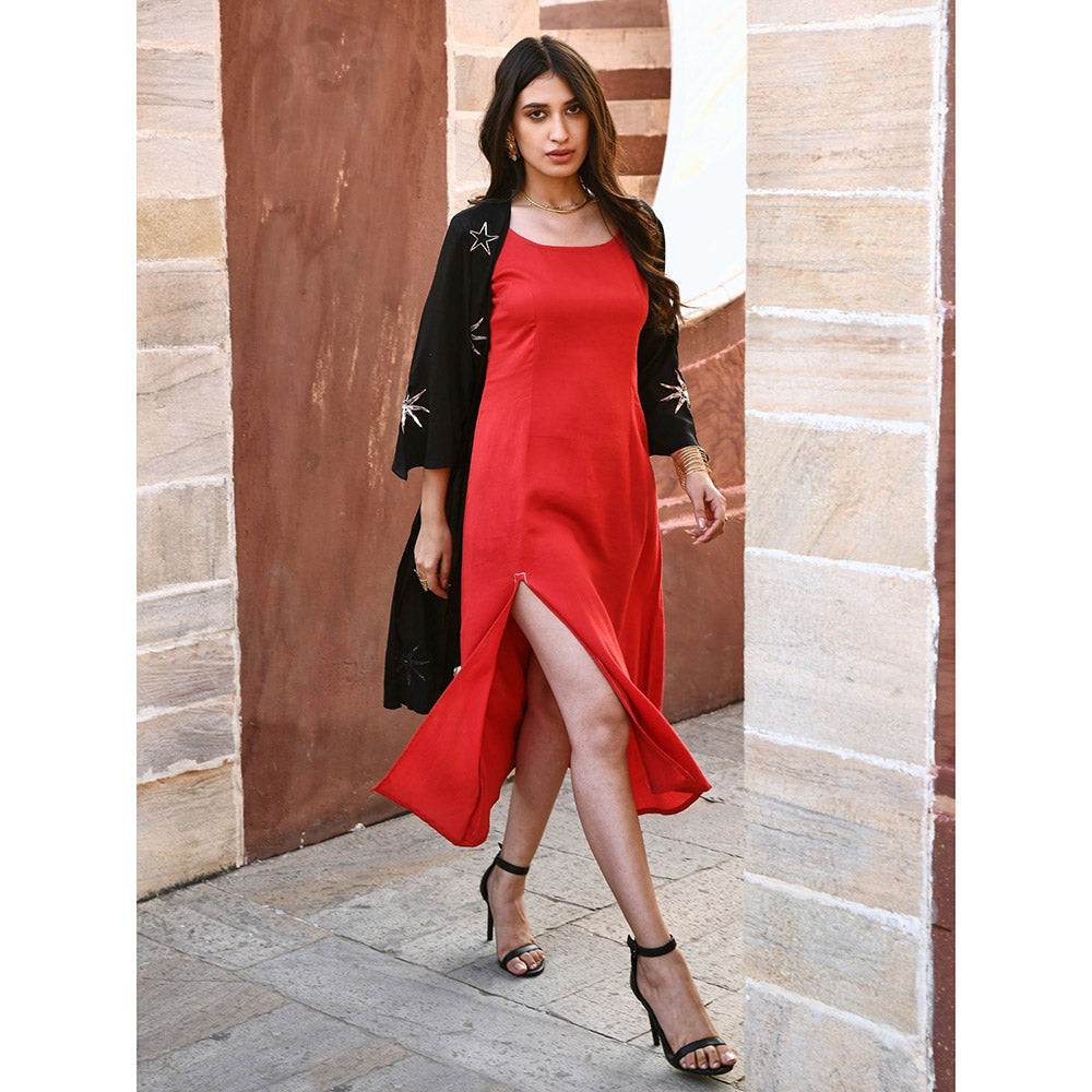 Gulaal Diyaa High Slit Slip Dress