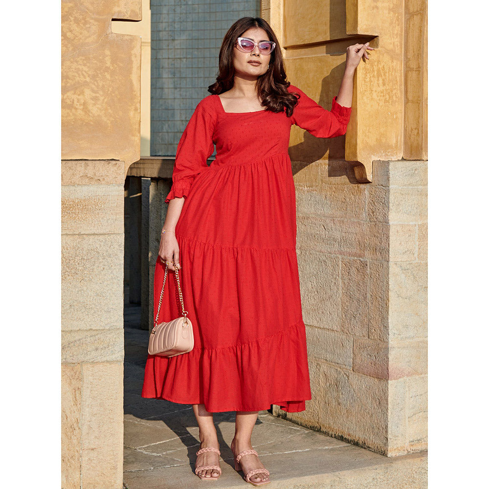 Gulaal Scarlet Tiers Dress
