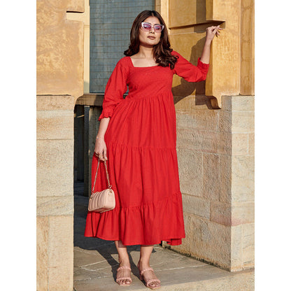 Gulaal Scarlet Tiers Dress