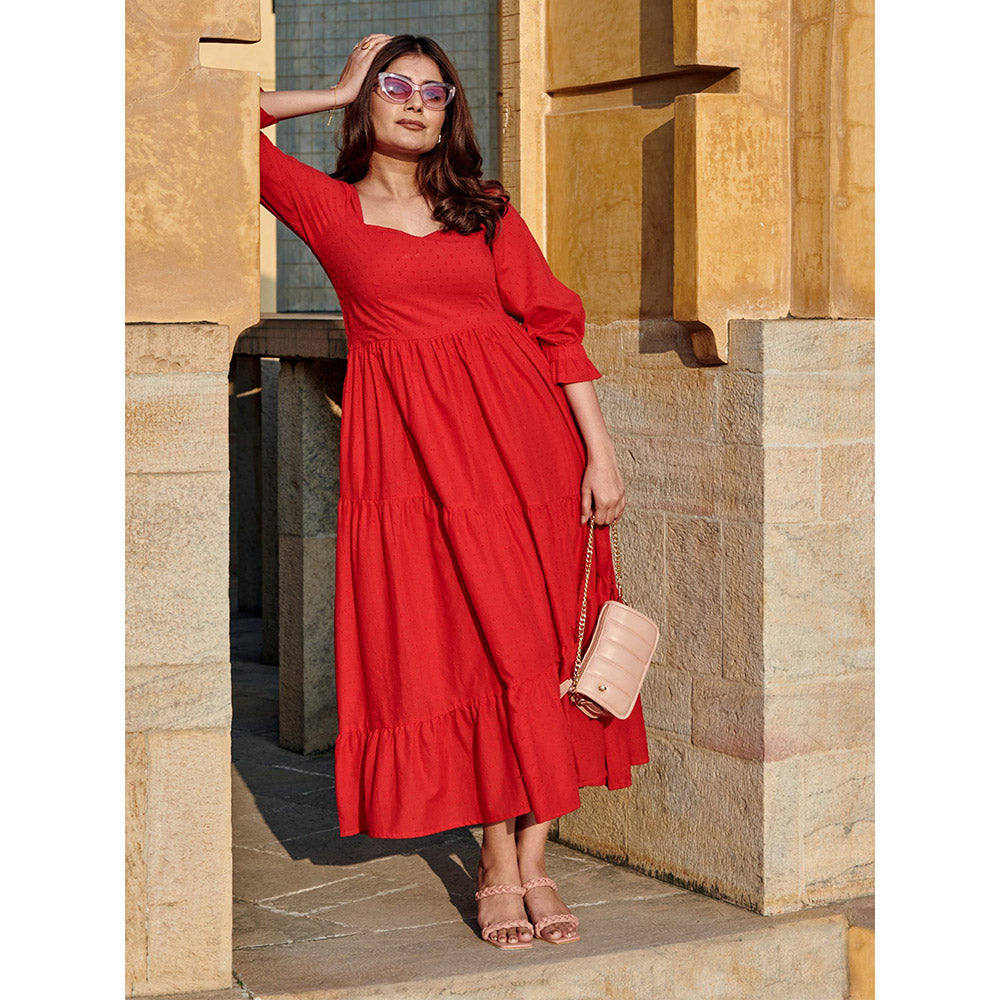 Gulaal Scarlet Tiers Dress