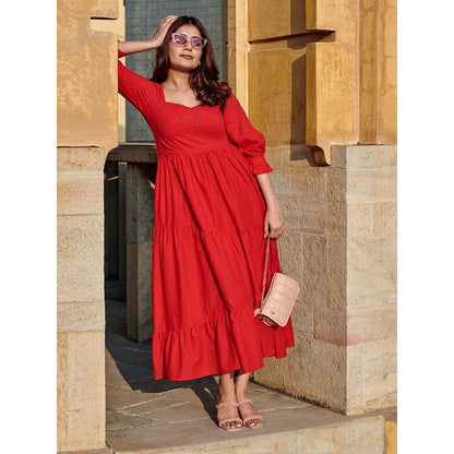 Gulaal Scarlet Tiers Dress