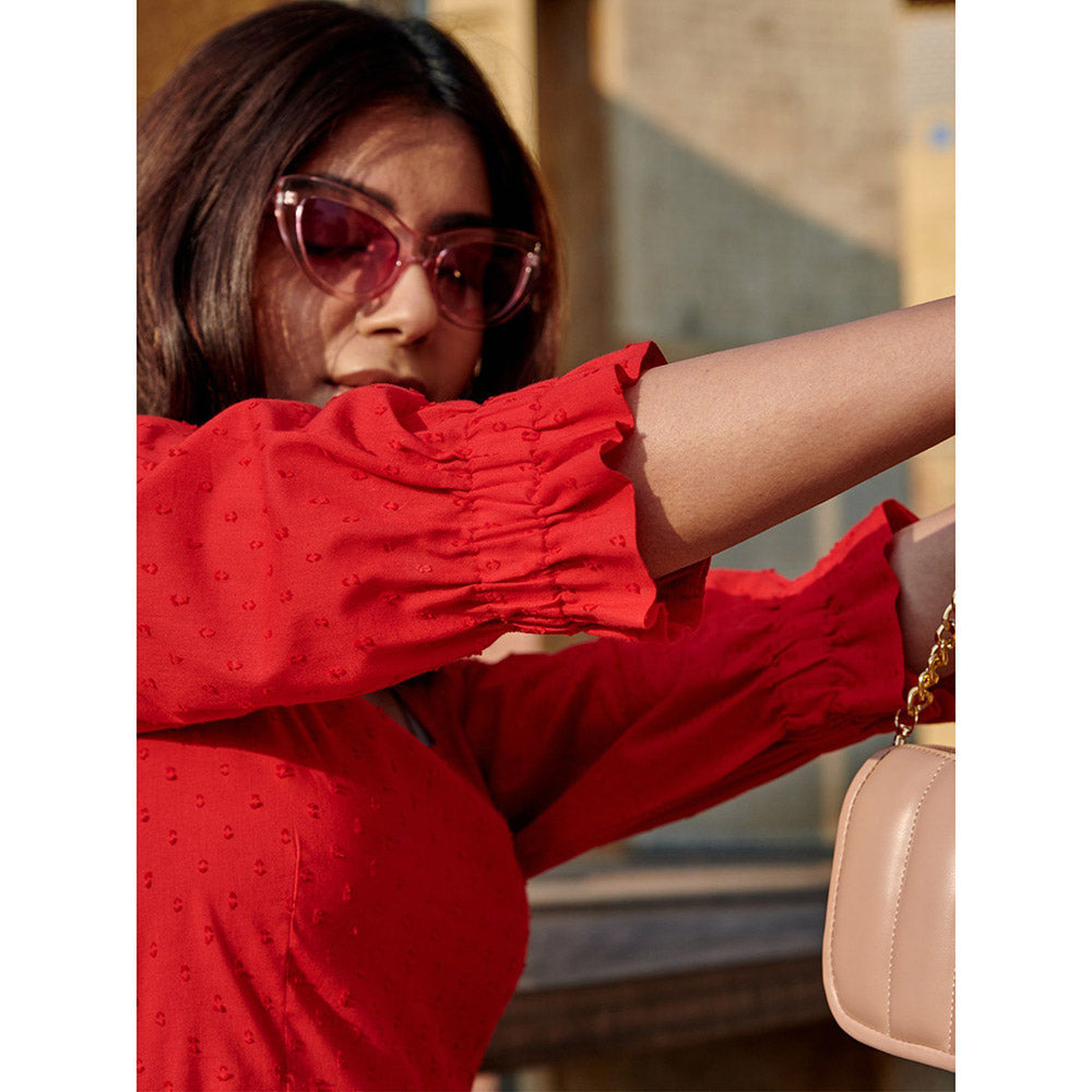 Gulaal Scarlet Tiers Dress