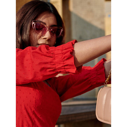 Gulaal Scarlet Tiers Dress