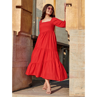 Gulaal Scarlet Tiers Dress