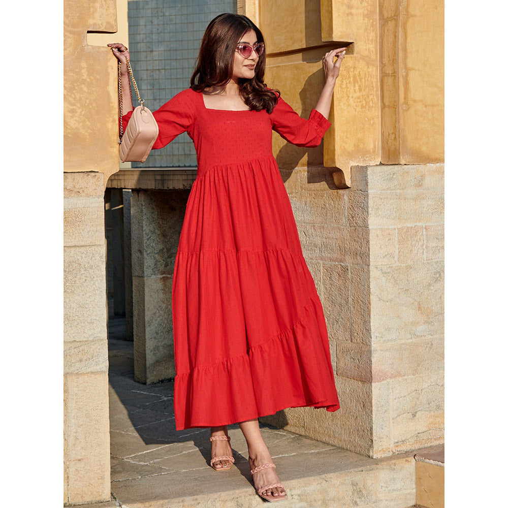Gulaal Scarlet Tiers Dress