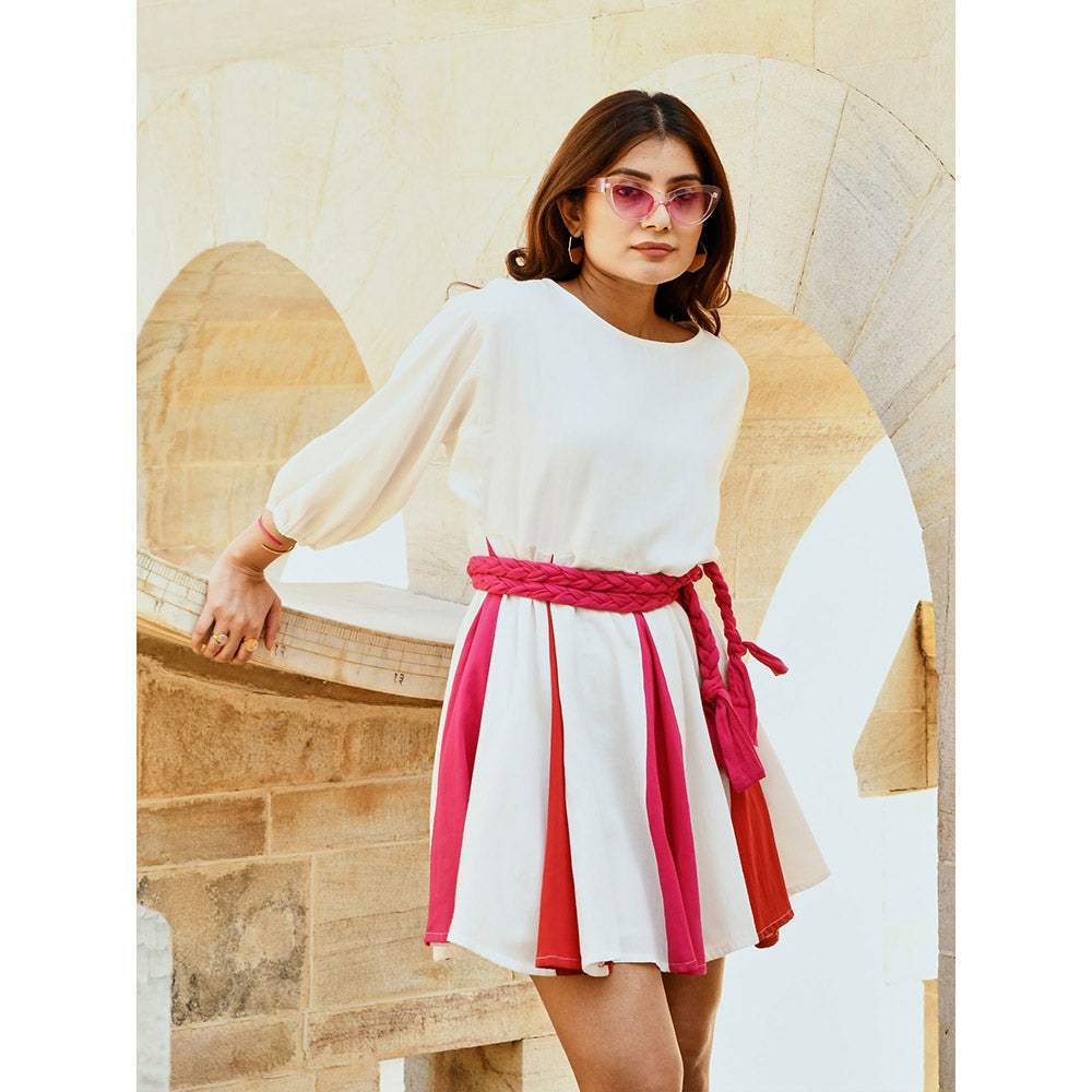 Gulaal Panelled Dreams Cotton Dress (Set of 2)