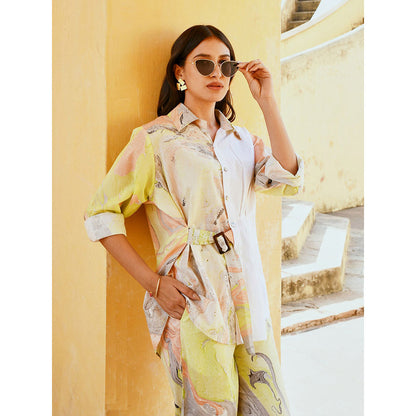 Gulaal White Mirage Co-Ord (Set of 2)