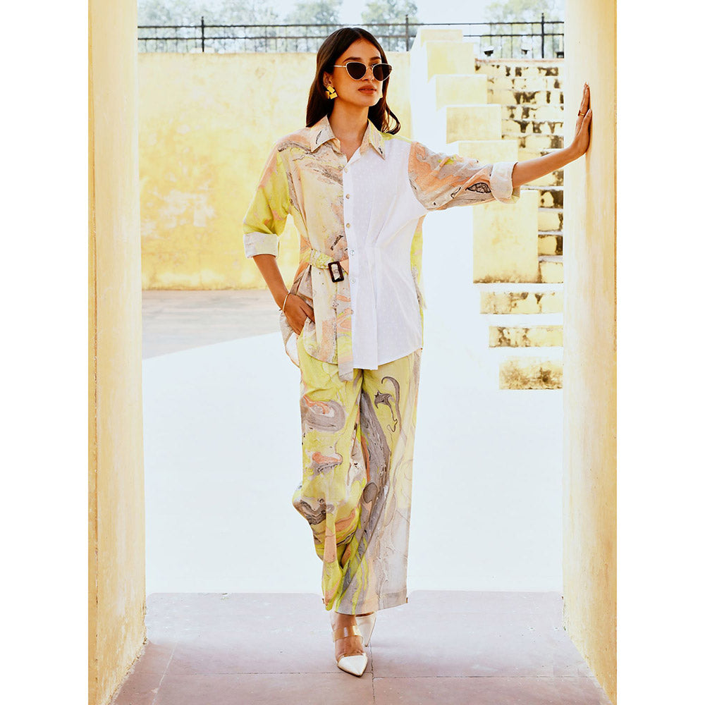 Gulaal White Mirage Co-Ord (Set of 2)