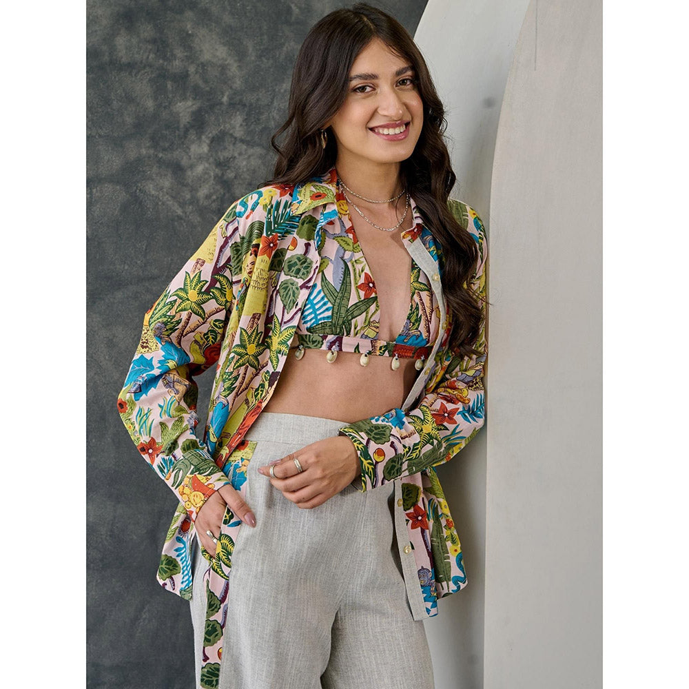 Gulaal Frida Pink Printed Co-Ord (Set of 2)
