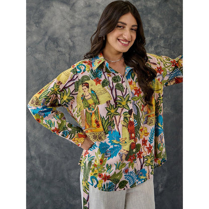 Gulaal Frida Pink Printed Co-Ord (Set of 2)