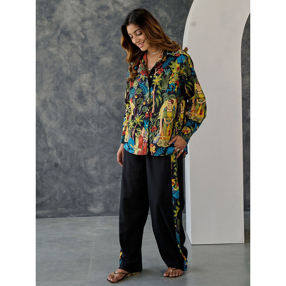 Gulaal Frida Black Printed Co-Ord (Set of 2)