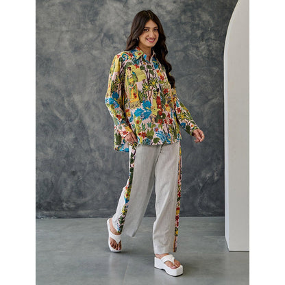 Gulaal Frida Printed Pink Shirt