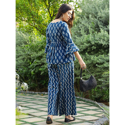 Gulaal Indigo Dabu Print Birch Co-Ord (Set of 2)
