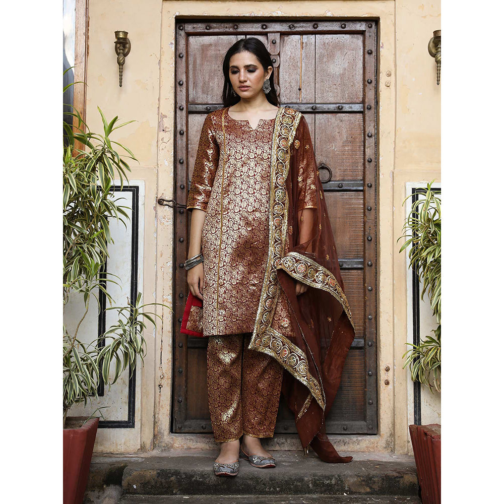 Gulabo Jaipur Abeer Brown (Set of 3)