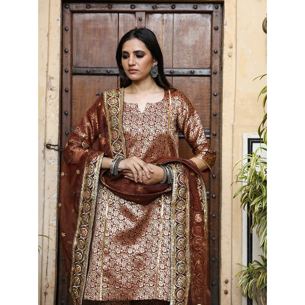 Gulabo Jaipur Abeer Brown (Set of 3)