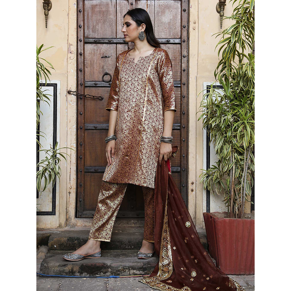 Gulabo Jaipur Abeer Brown (Set of 3)